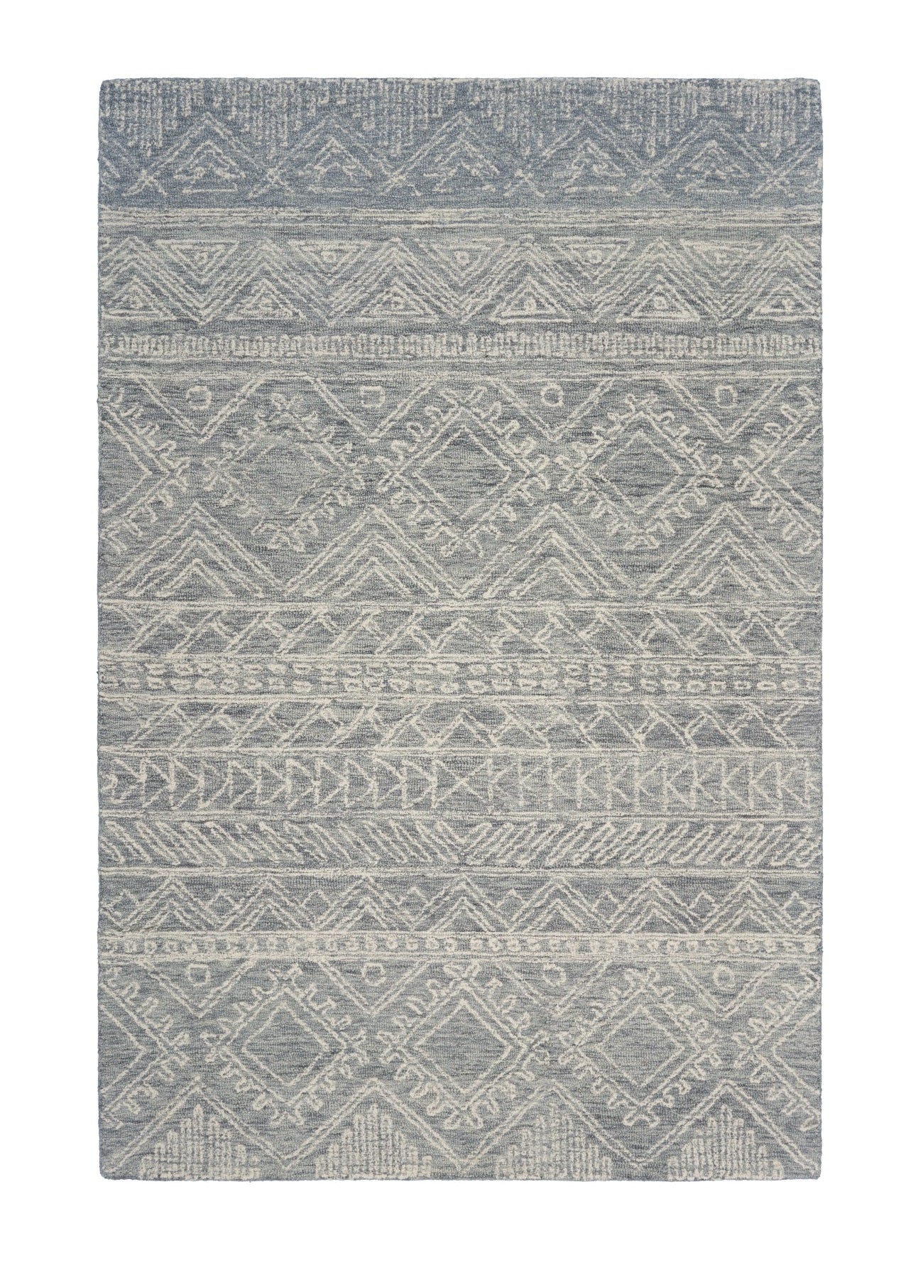 HomeRoots 3' x 5' Gray Geometric Pattern Area Rug