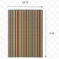 HomeRoots 3' x 5' Green and Brown Striped Indoor Outdoor Area Rug