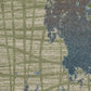 HomeRoots 3' x 5' Green or Blue Abstract Watercolor Area Rug