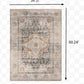 HomeRoots 3' x 5' Grey Blue Machine Woven Medallion Indoor Area Rug