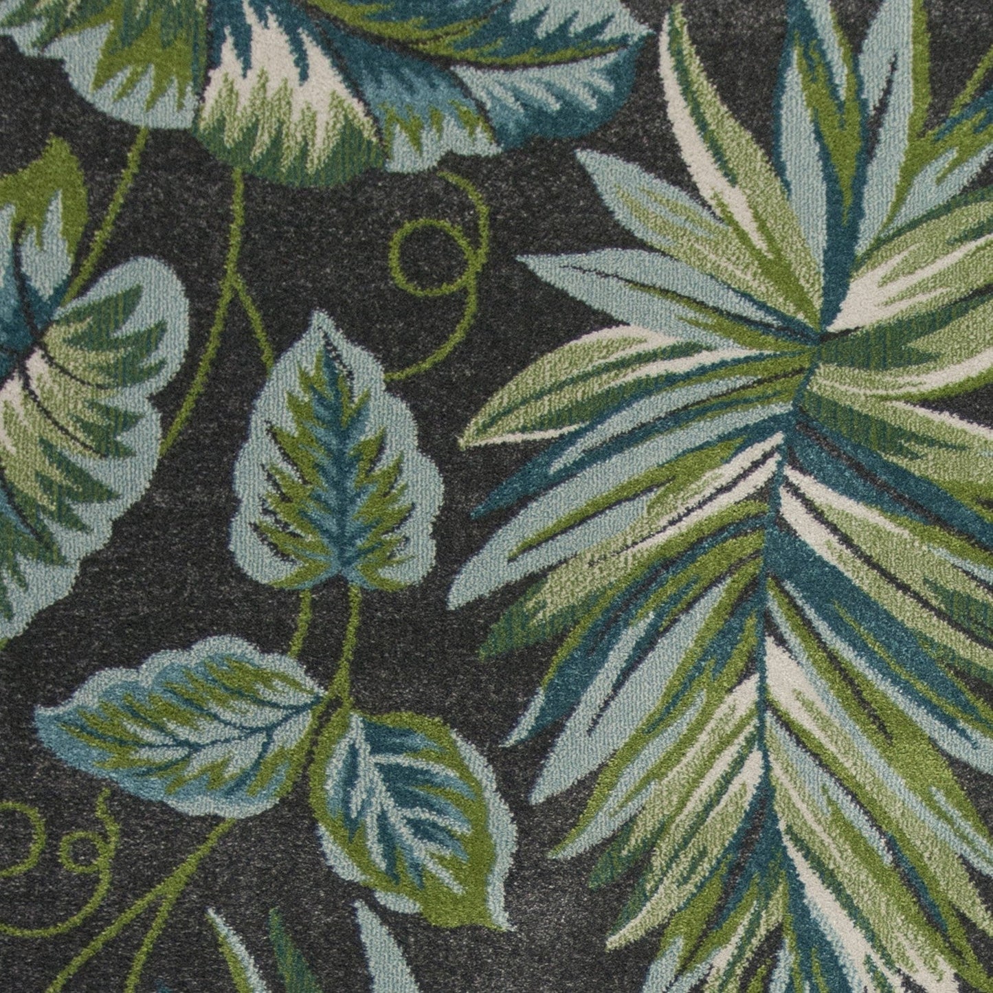 HomeRoots 3' x 5' Grey Floral Polypropylene Rug