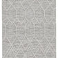 HomeRoots 3' x 5' Ivory Grey Diamonds Area Rug with Fringe