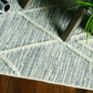 HomeRoots 3' x 5' Ivory Grey Diamonds Area Rug with Fringe
