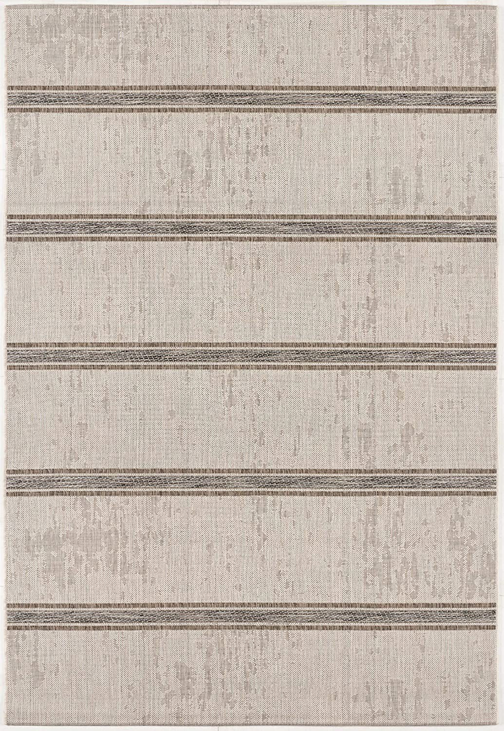 HomeRoots 3' x 5' Ivory Transitional Striped Area Rug