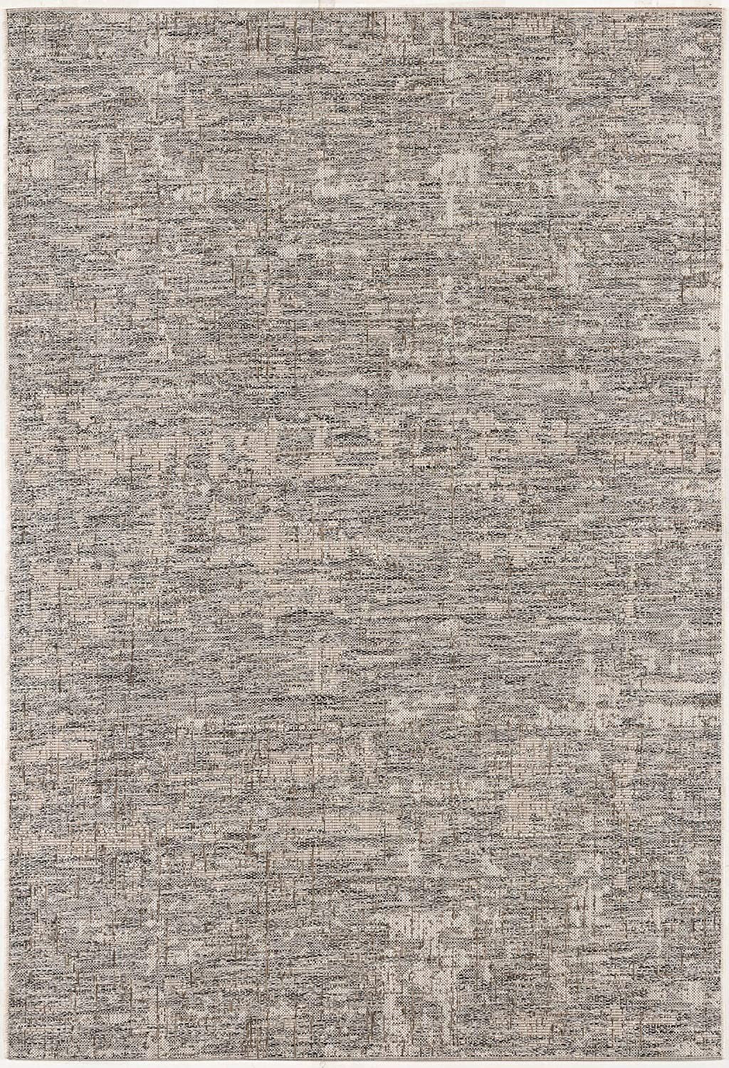 HomeRoots 3' x 5' Ivory and Gray Modern Weathered Area Rug