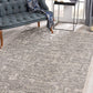 HomeRoots 3' x 5' Ivory and Gray Modern Weathered Area Rug
