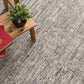 HomeRoots 3' x 5' Ivory and Gray Modern Weathered Area Rug