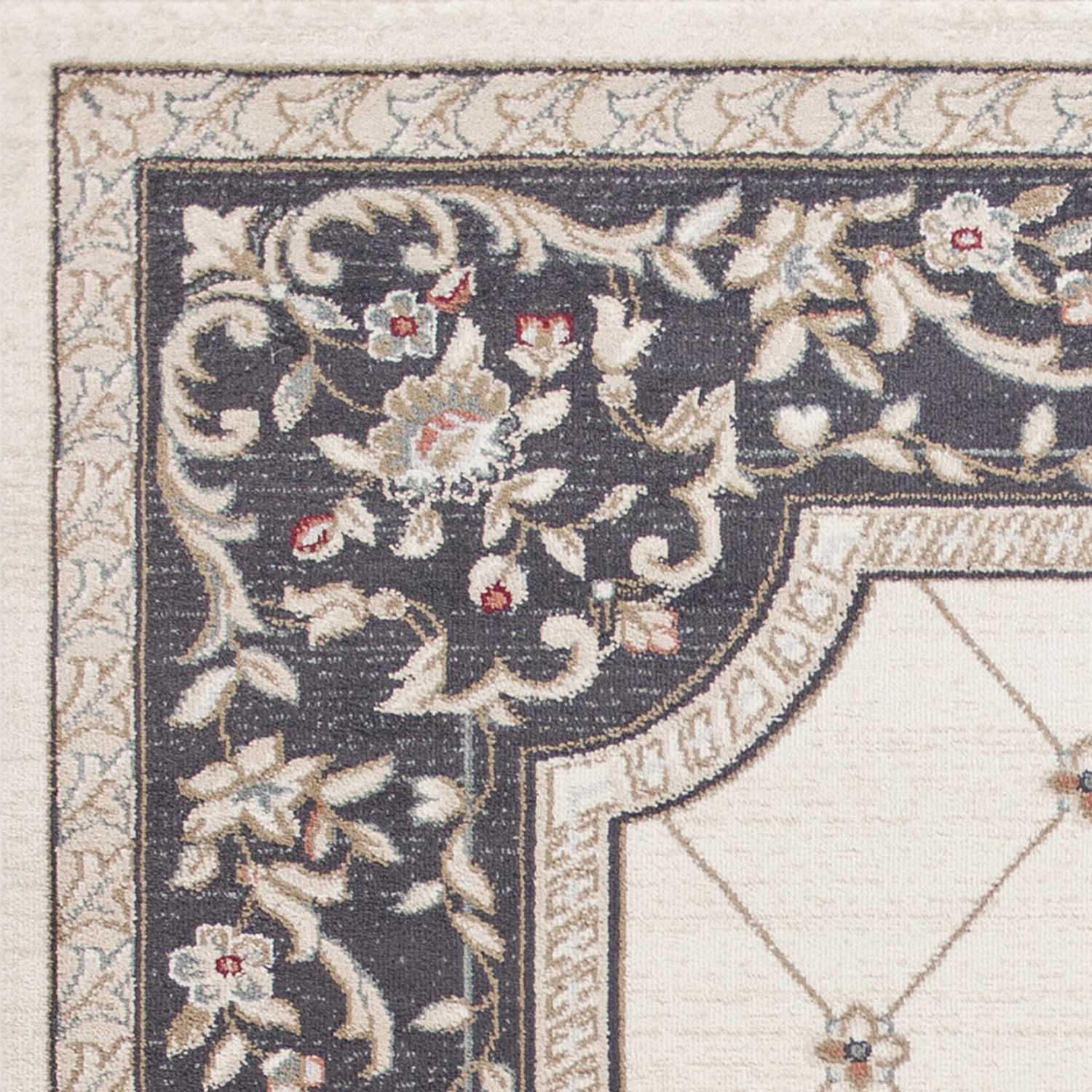 HomeRoots 3' x 5' Ivory or Grey Polypropylene Area Rug