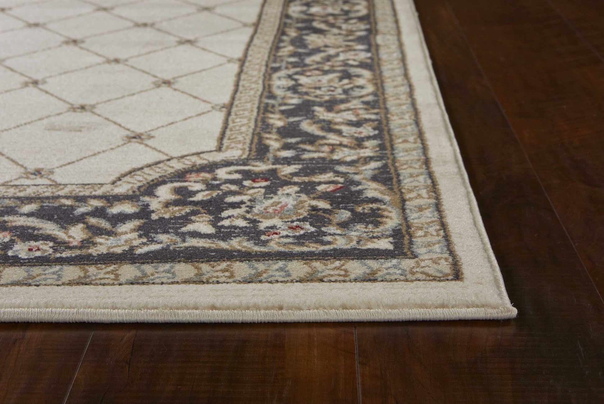 HomeRoots 3' x 5' Ivory or Grey Polypropylene Area Rug