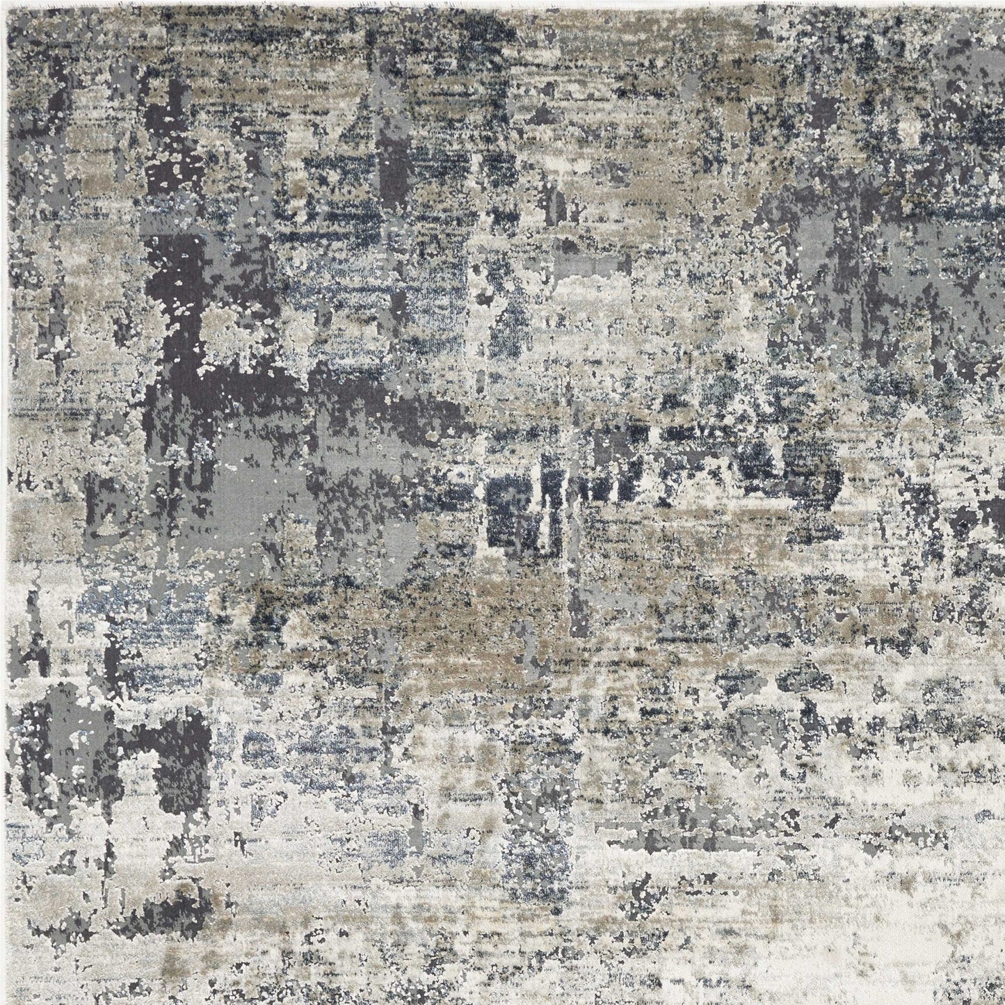 HomeRoots 3' x 5' Ivory or Teal Abstract Area Rug