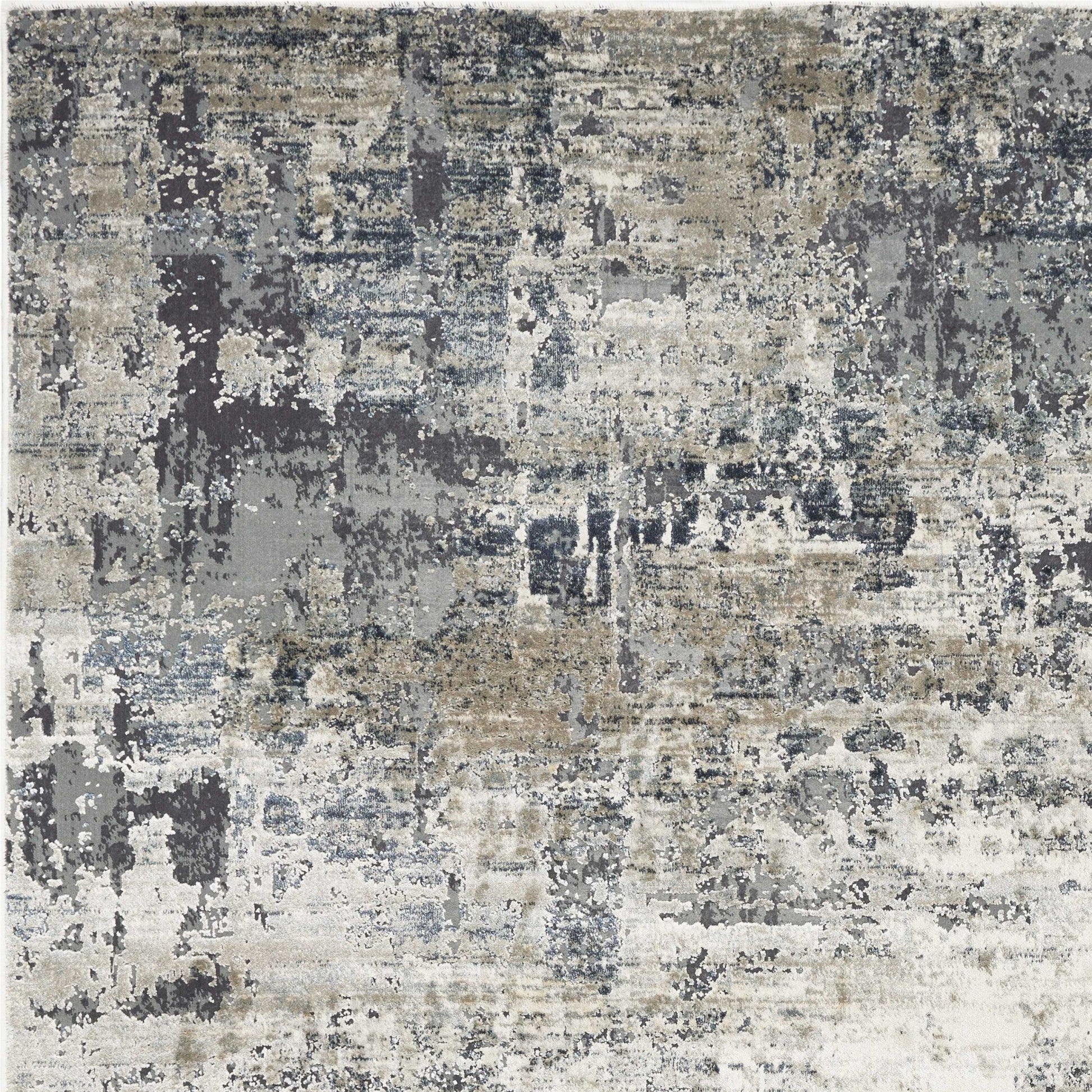 HomeRoots 3' x 5' Ivory or Teal Abstract Area Rug