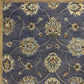 HomeRoots 3' x 5' Midnight Floral Vines Wool Area Rug
