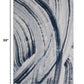 HomeRoots 3' x 5' Navy Ivory Abstract Strokes Modern Area Rug