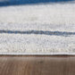 HomeRoots 3' x 5' Navy Ivory Abstract Strokes Modern Area Rug