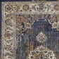 HomeRoots 3' x 5' Navy Traditional Bordered Area Rug