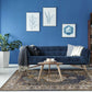HomeRoots 3' x 5' Navy Traditional Bordered Area Rug
