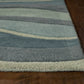 HomeRoots 3 x 5' Ocean Blue Teal Hand Tufted Abstract Waves Indoor Area Rug