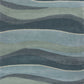 HomeRoots 3 x 5' Ocean Blue Teal Hand Tufted Abstract Waves Indoor Area Rug