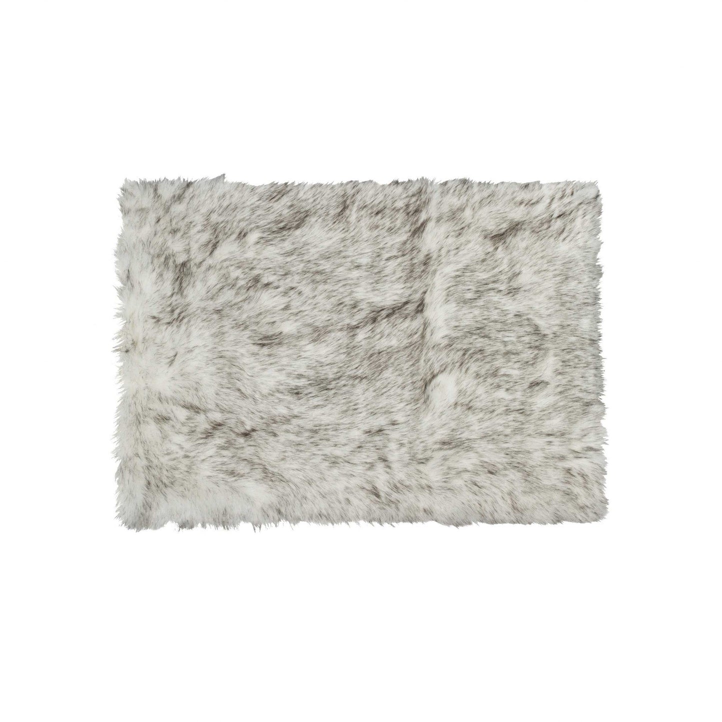 HomeRoots 3' x 5' Ombre Gray Faux Fur