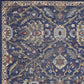 HomeRoots 3' x 5' Royal Blue Machine Woven Floral Traditional Indoor Area Rug