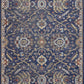 HomeRoots 3' x 5' Royal Blue Machine Woven Floral Traditional Indoor Area Rug