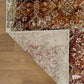 HomeRoots 3' x 5' Rust Ivory Distressed Diamonds Area Rug