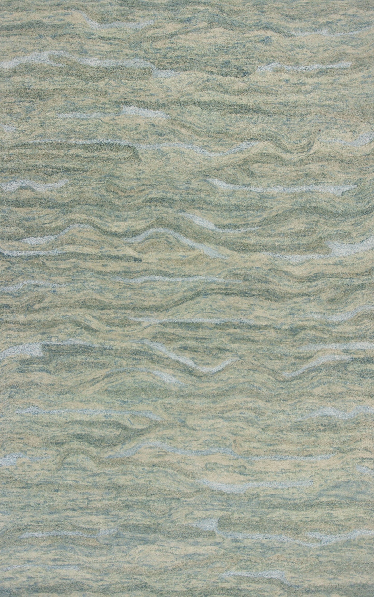 HomeRoots 3' x 5' Seafoam Blue Hand Tufted Abstract Indoor Area Rug