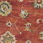 HomeRoots 3 x 5' Sienna Orange Hand Tufted Wool Traditional Floral Indoor Area Rug