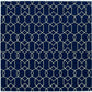 HomeRoots 3' x 5' Trellis and Diamond Navy UV Treated Area Rug