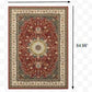HomeRoots 3' x 6' Red Ivory Machine Woven Oriental Indoor Area Rug