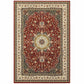 HomeRoots 3' x 6' Red Ivory Machine Woven Oriental Indoor Area Rug