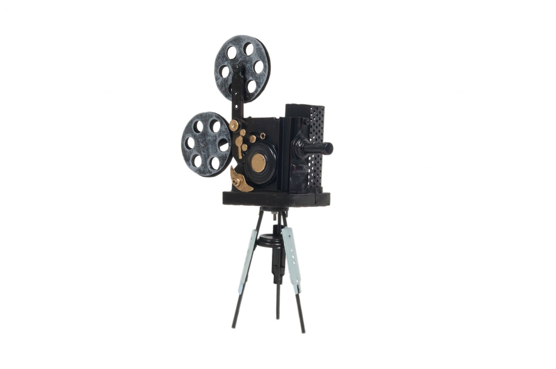 HomeRoots 3" x 8.5" x 12.5" Metal Handmade Vintage Movie Projector