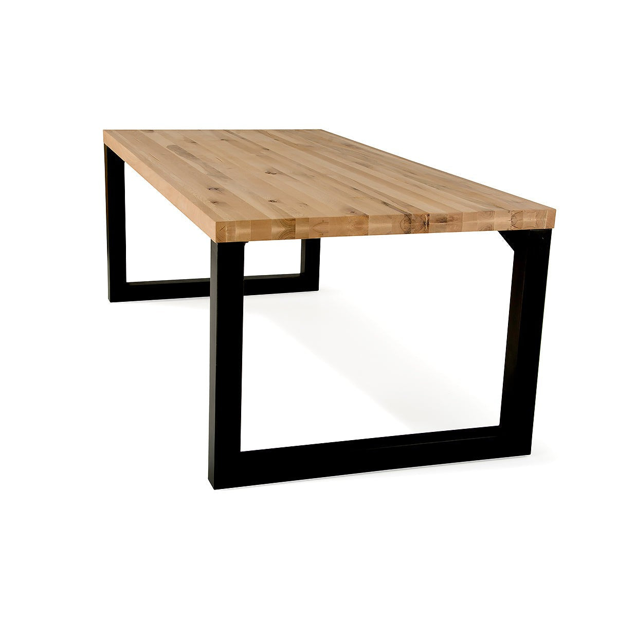 HomeRoots 30" Aged Oak Wood And Metal Dining Table