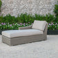 HomeRoots 30" Aluminum Wood and Rattan Sectional Sofa Set
