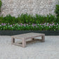 HomeRoots 30" Aluminum Wood and Rattan Sectional Sofa Set