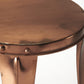 HomeRoots 30" Backless Bar Height Bar Chair With Footrest in Copper Finish