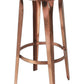 HomeRoots 30" Backless Bar Height Bar Chair With Footrest in Copper Finish