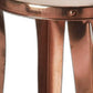 HomeRoots 30" Backless Bar Height Bar Chair With Footrest in Copper Finish