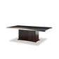 HomeRoots 30" Black Crocodile And Rosegold Dining Table