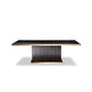 HomeRoots 30" Black Crocodile And Rosegold Dining Table