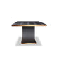 HomeRoots 30" Black Crocodile And Rosegold Dining Table