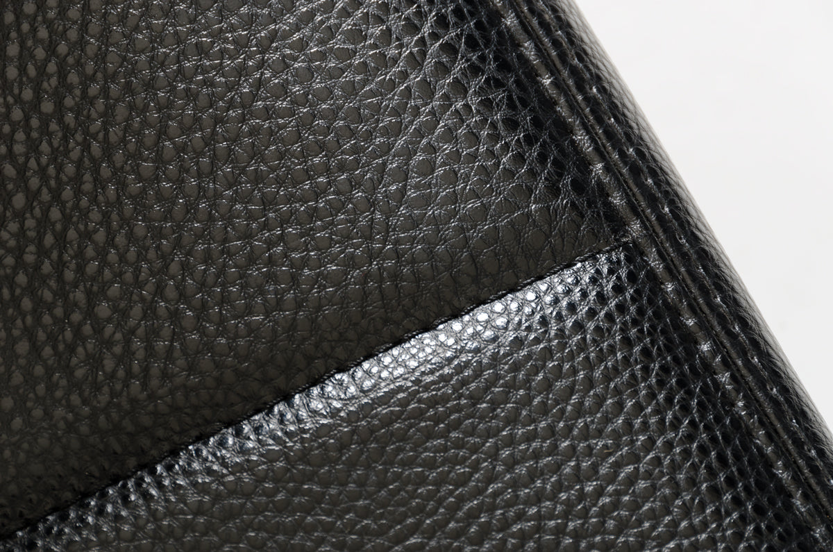 HomeRoots 30" Bonded Leather and Metal Accent Chair in Black Finish