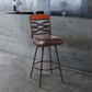 HomeRoots 30" Brown Faux Leather Speckled Metal and Maple Wood Bar Stool