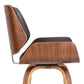 HomeRoots 30" Brown Faux Leather Wooden Base Bar Stool