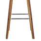 HomeRoots 30" Brown Faux Leather Wooden Swivel Bar Stool