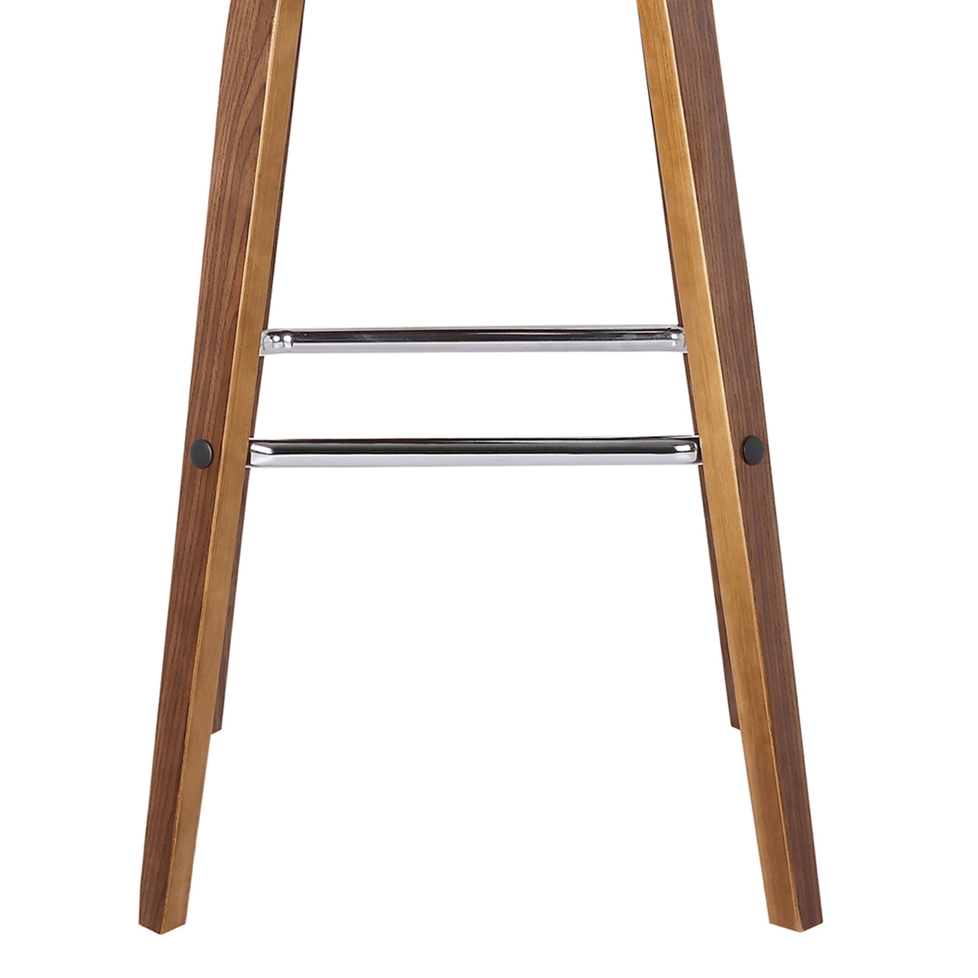 HomeRoots 30" Brown Faux Leather Wooden Swivel Bar Stool