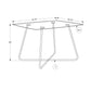 HomeRoots 30" Chrome Metal And Clear Tempered Glass Dining Table