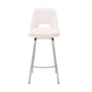 HomeRoots 30" Elegant Grey Faux Leather Bar Stool with Stainless Steel Frame