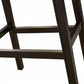 HomeRoots 30" Espresso and Black Saddle Style Counter Height Bar Stool