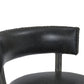 HomeRoots 30" Faux Leather Swivel Counter Stool in Brown Onyx Finish